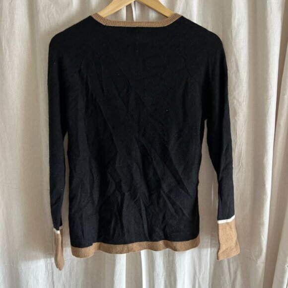 Vintage Anne Klein 100% Cashmere Crew Neck Sweater Black - Picture 5 of 9